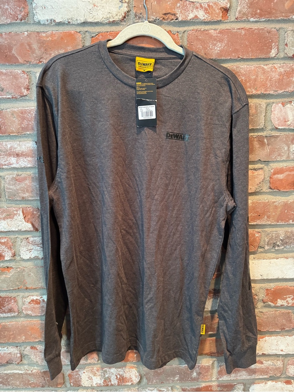 Dewalt Men's Long Sleeve Crewneck Shirt - Charcoal